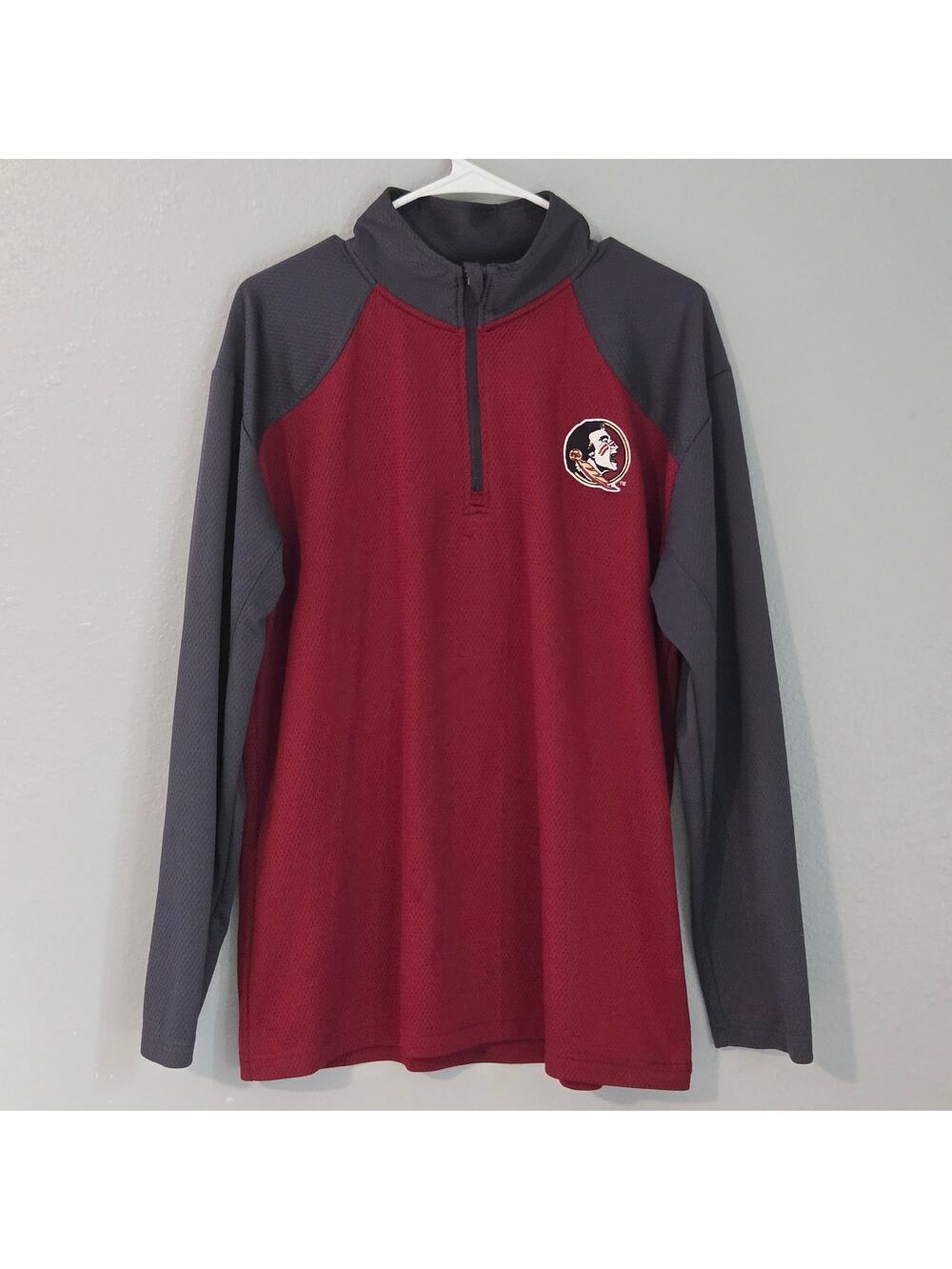 Florida State Seminoles FSU Pullover Quarterzip Longsleeve Knights Apparel Large